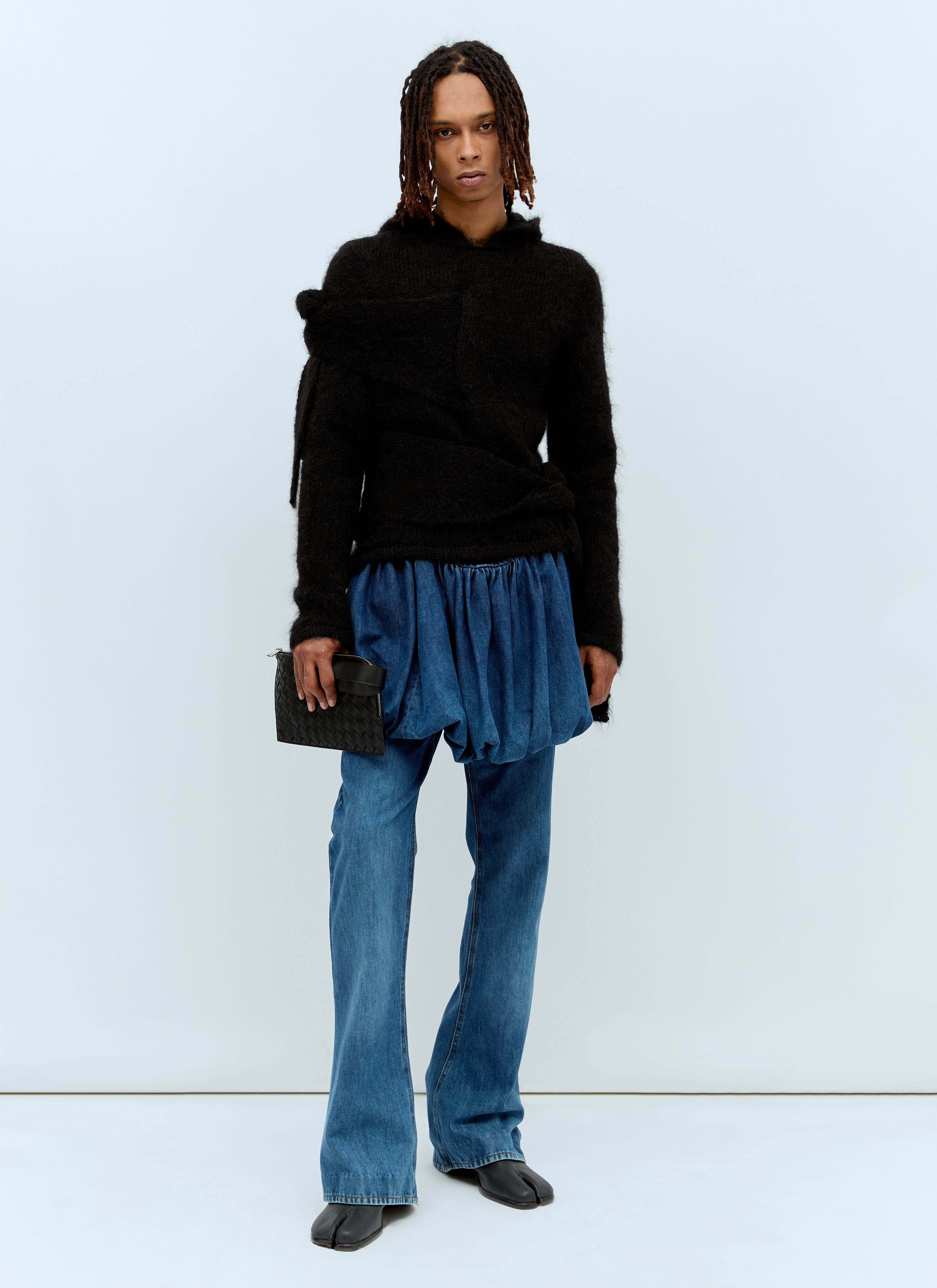 Mohair Tied Hooded Sweater - 3