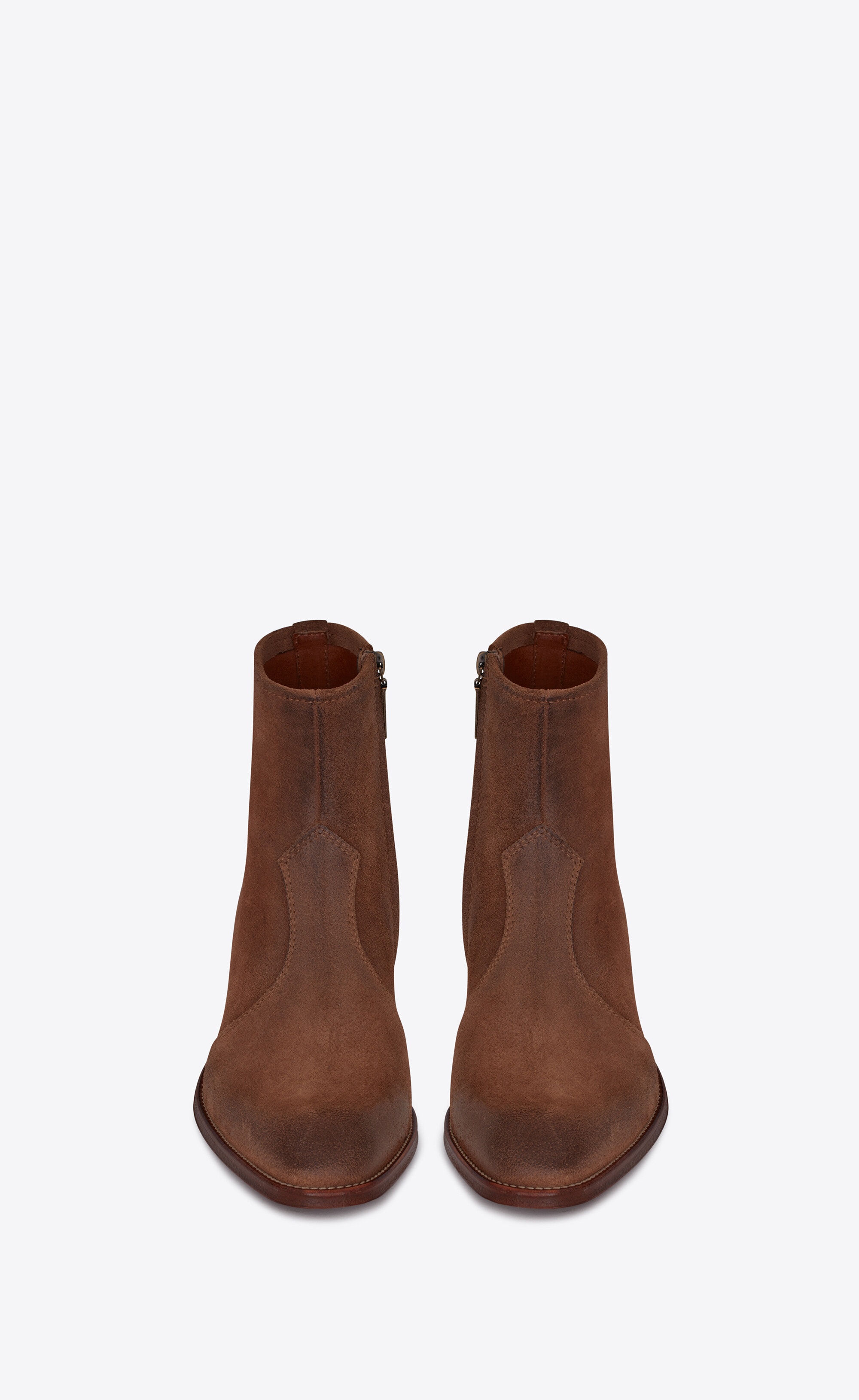 wyatt zipped boots in suede - 2