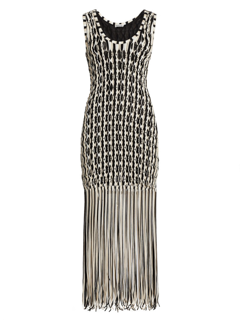 Women's Sonia Fringe Tank Maxi-Dress - Sand Multi 1