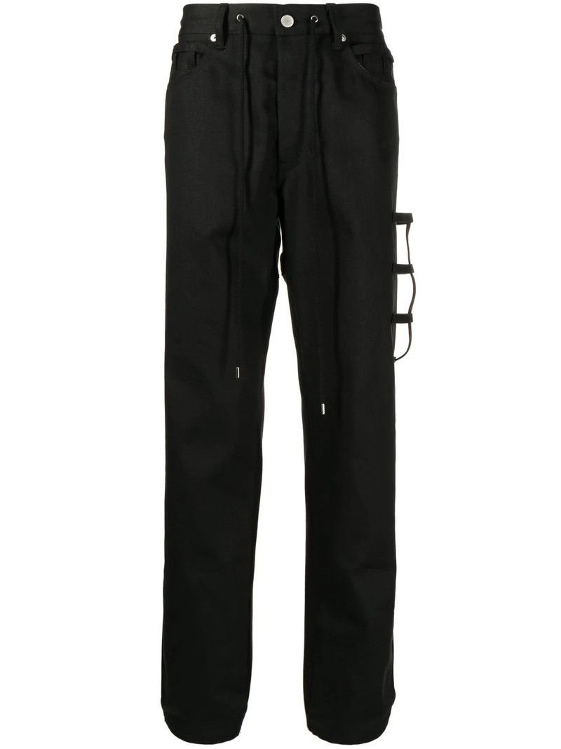 straight-leg drawstring trousers 1
