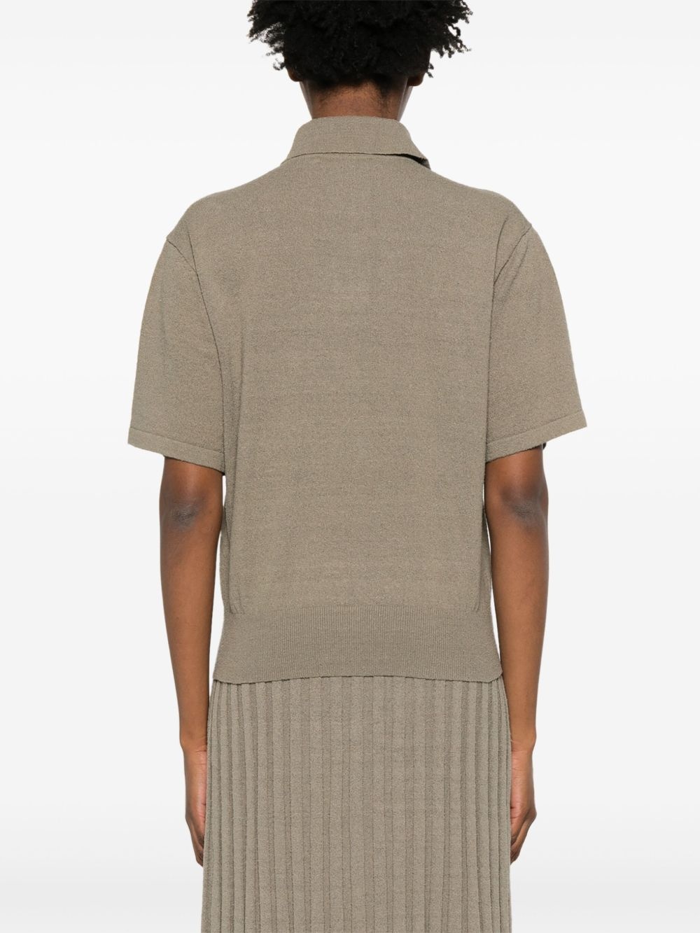 knitted polo top - 4