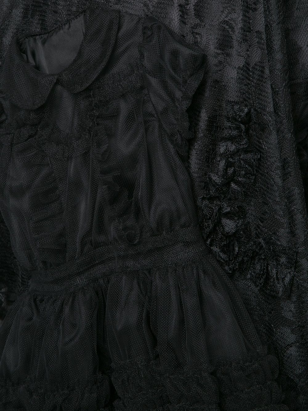 ruffled floral lace skirt - 5
