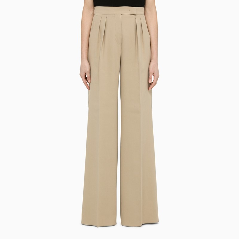 Sand palazzo trousers - 1