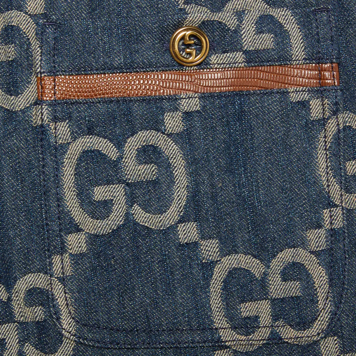 Jumbo GG denim shorts - 6