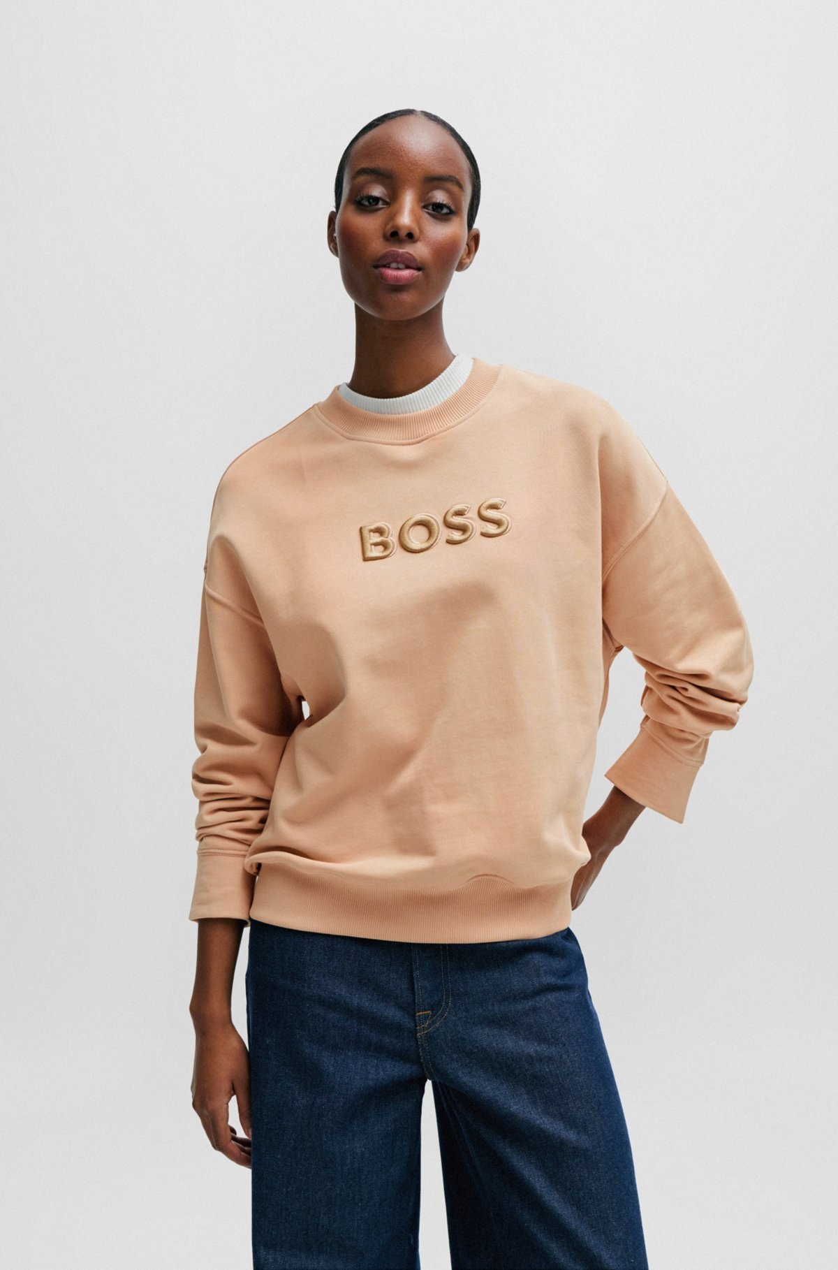 COTTON-TERRY SWEATSHIRT WITH LOGO DETAIL - 2