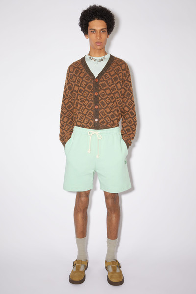 Acne Studios Cotton sweat shorts - Soft green outlook
