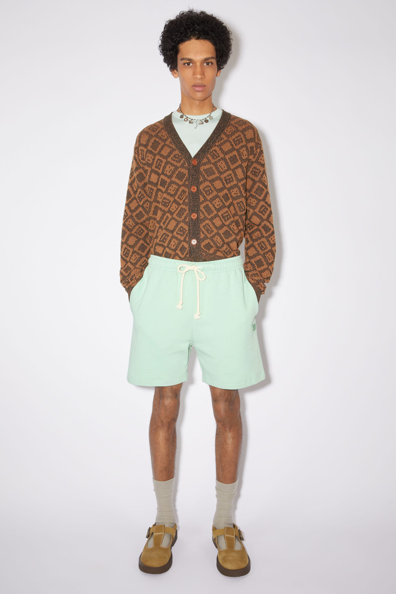 Acne Studios Cotton sweat shorts - Soft green outlook