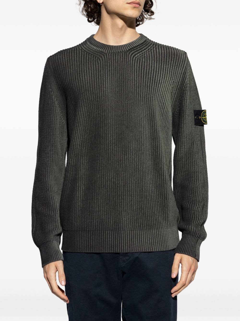 logo-patch sweater - 3
