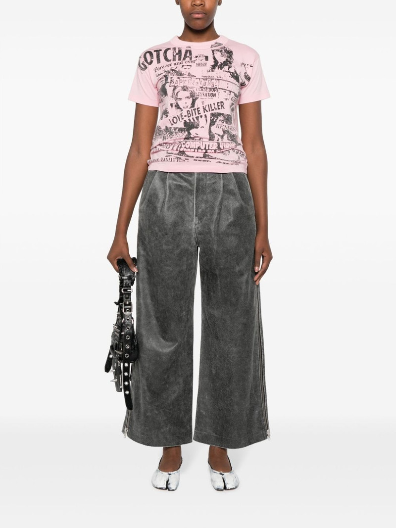 VAQUERA belted suede wide-leg trousers outlook