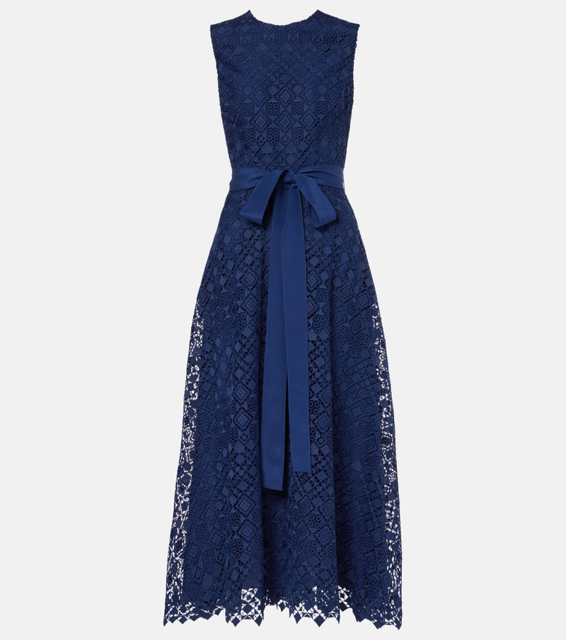 Bow-detail macramé midi dress 1