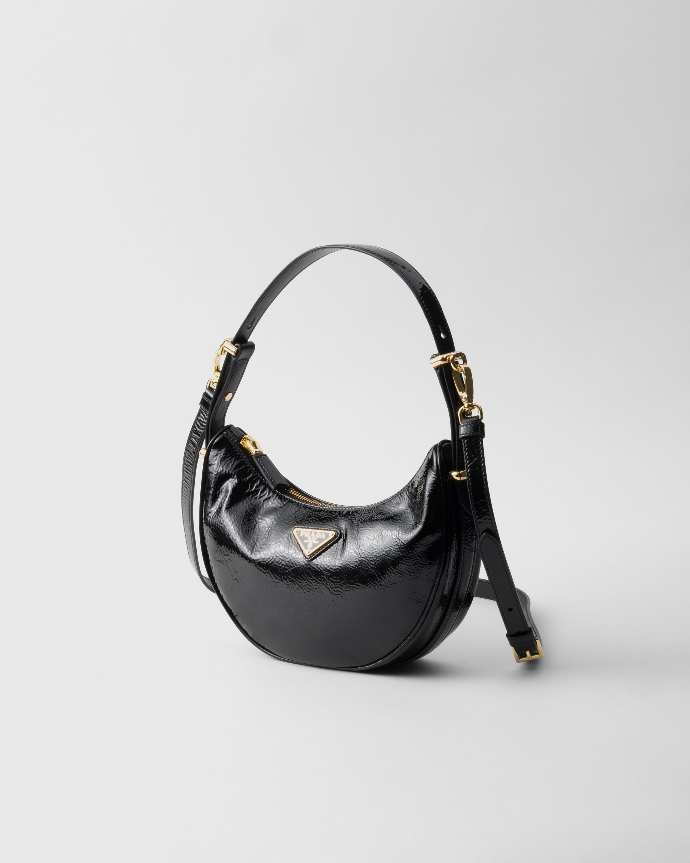 Prada Arqué naplak patent leather shoulder bag - 3