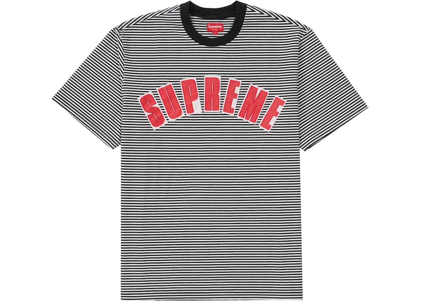 Supreme Arc Applique S/S S/S Top White Stripe - 1