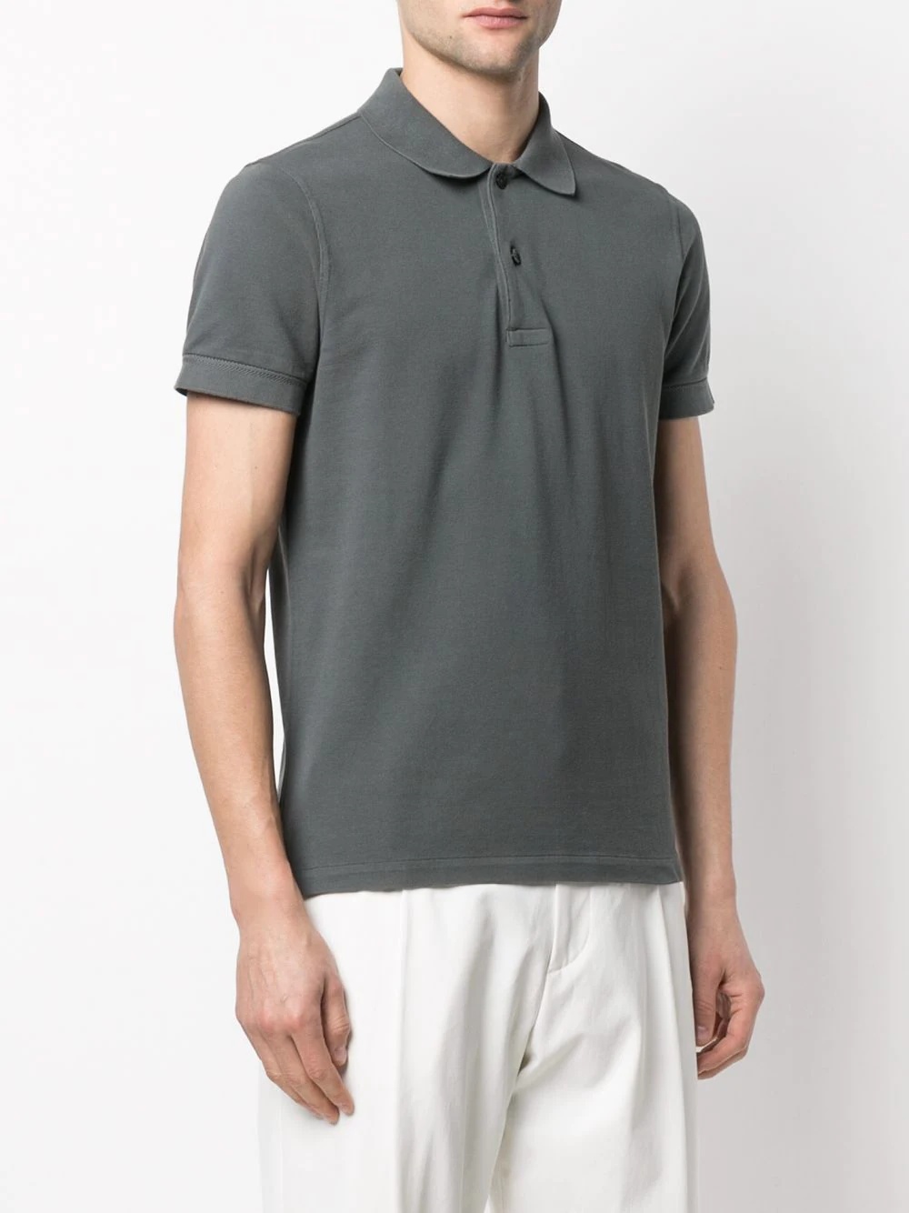 short-sleeved cotton polo shirt - 3