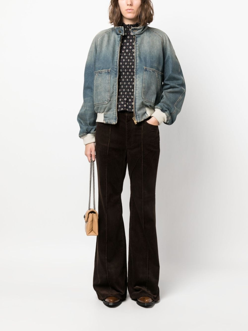 denim bomber jacket - 2
