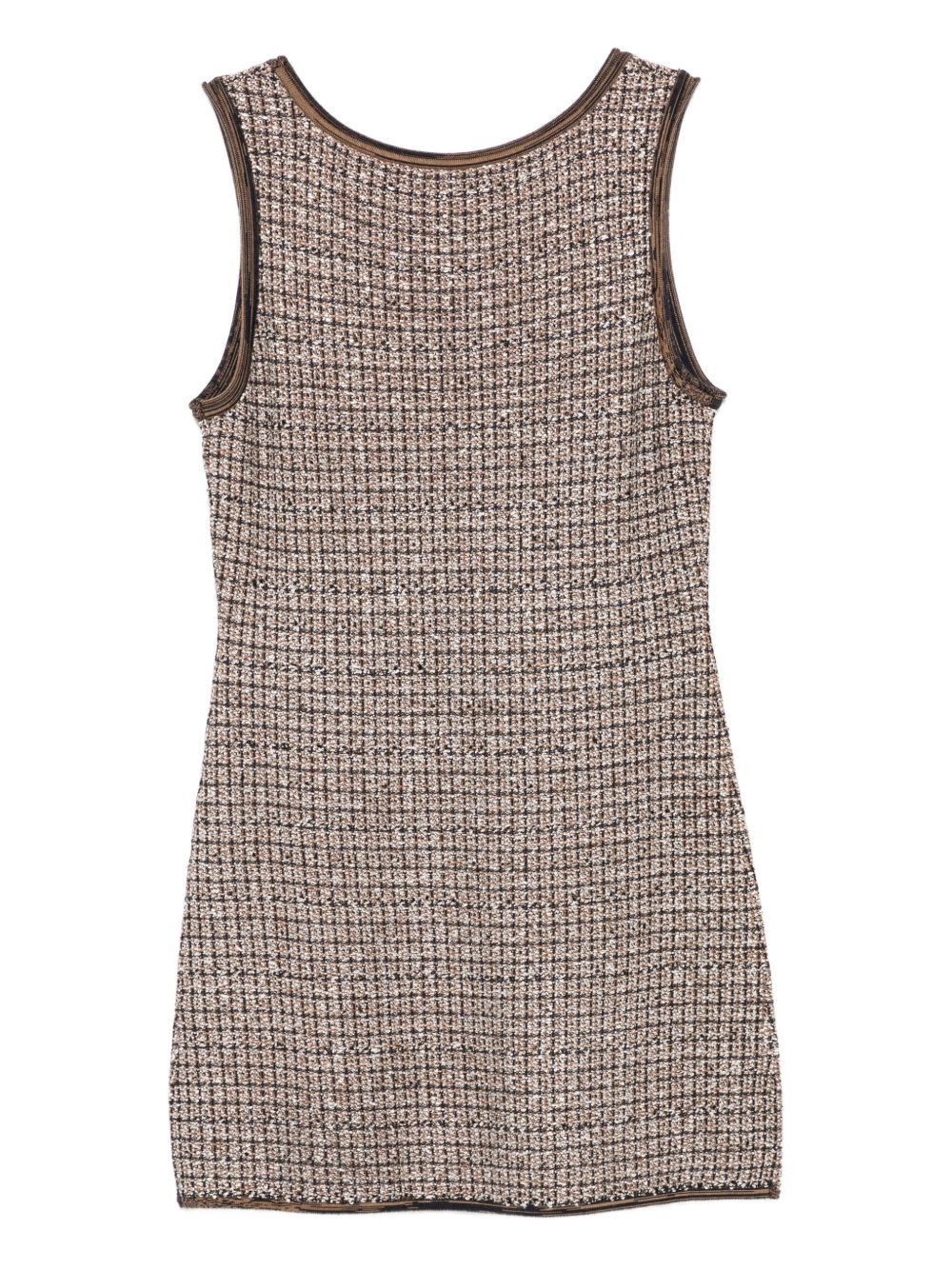 tweed sleeveless mini dress - 2