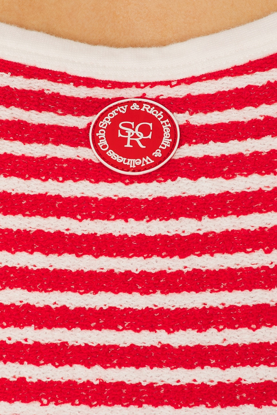 Serif Logo Striped Terry Tank Top - 5