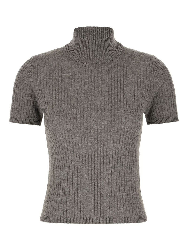 ribbed turtleneck top 1
