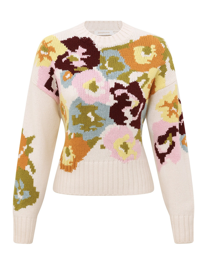 LUNA FLORAL SWEATER 1