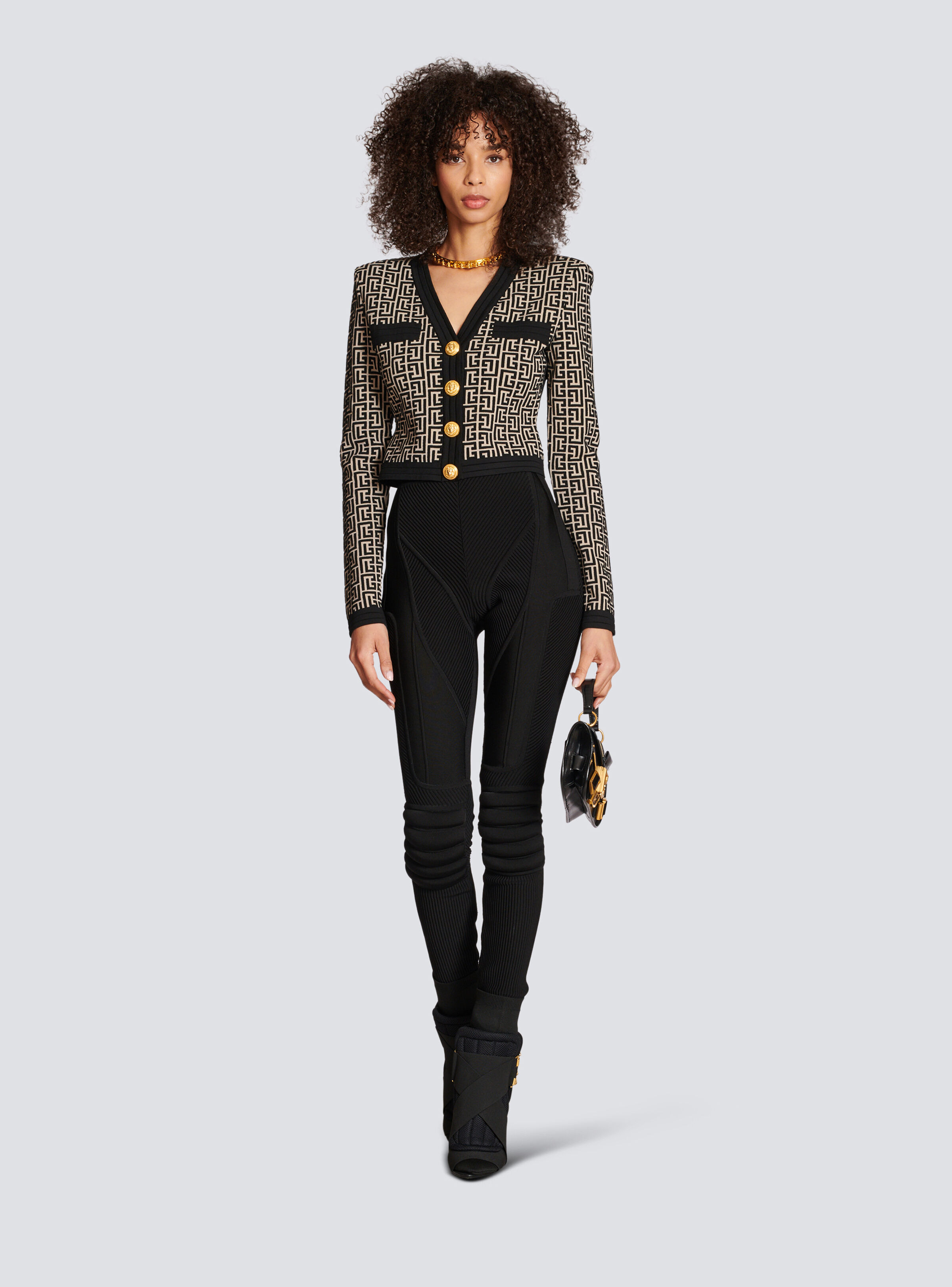 Monogram knit cardigan - 2