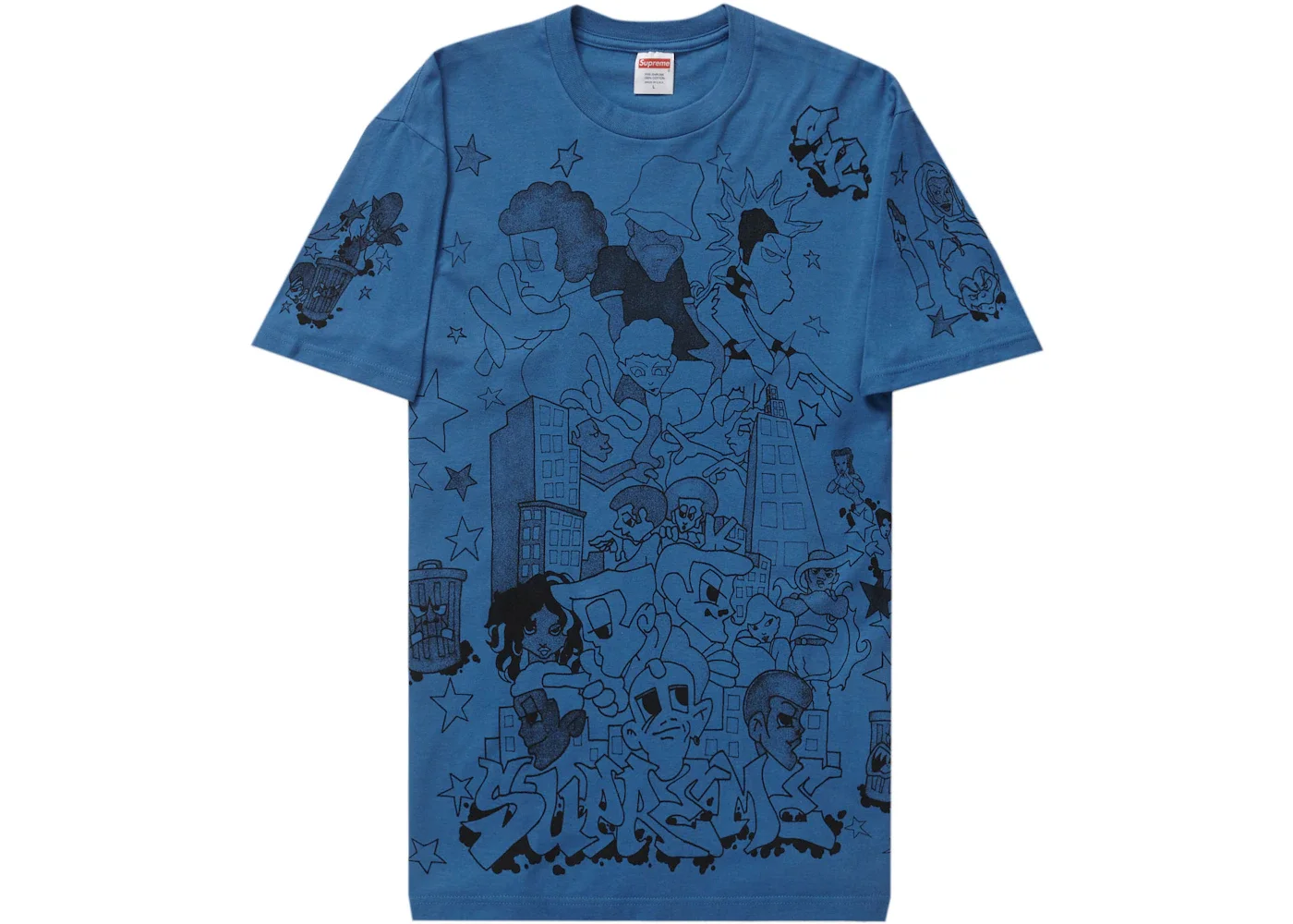 Supreme Downtown Tee Faded Blue - 1