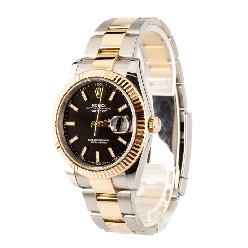 Pre Owned Rolex Datejust 41 Ref 126333 Black Dial - 2
