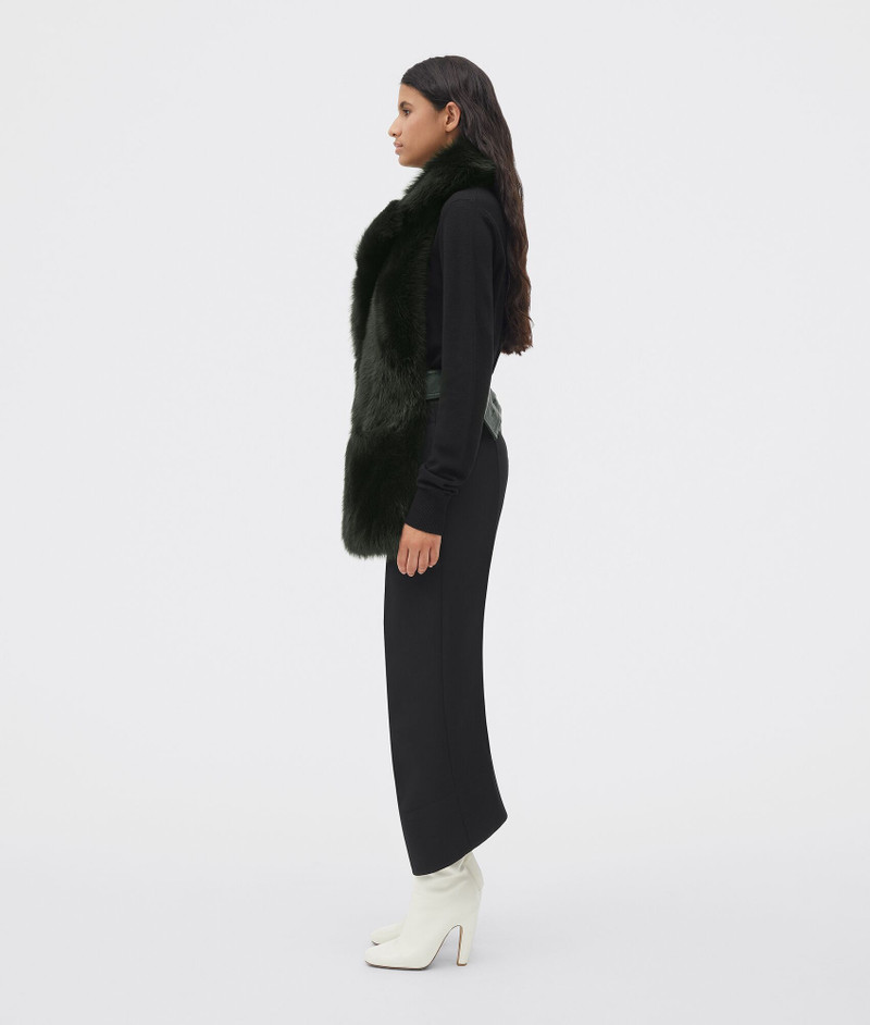 Bottega Veneta shearling collar scarf outlook