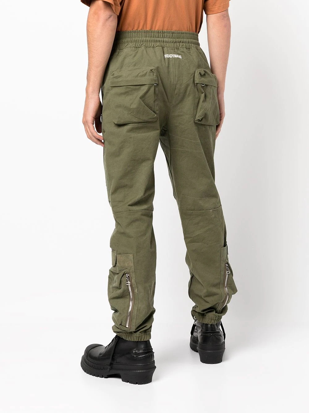 drawstring cargo trousers - 4