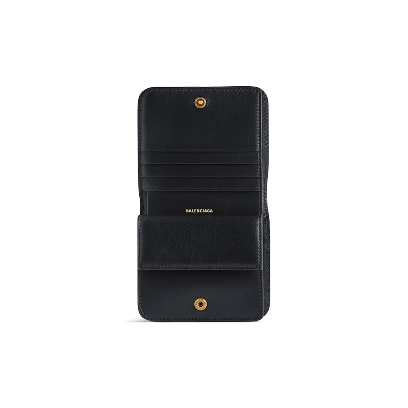 Women's Monaco Flap Coin And Card Holder in Black 3