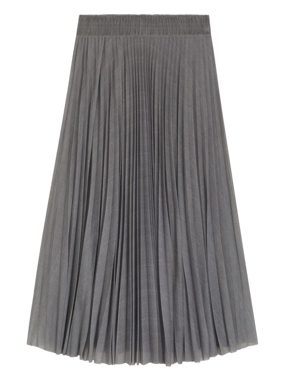 elasticated-waist pleated midi skirt - 2