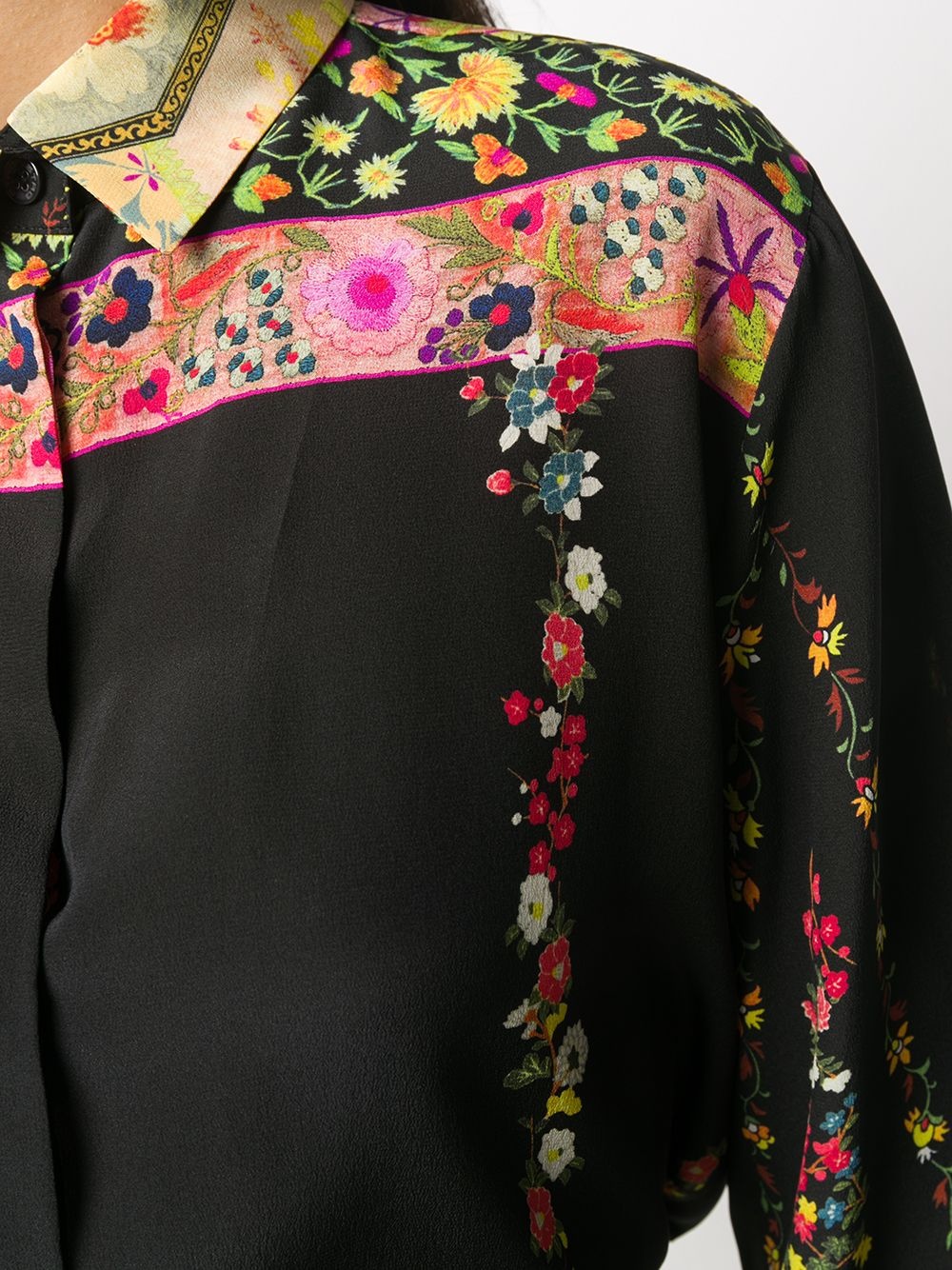 floral-print silk shirt - 5