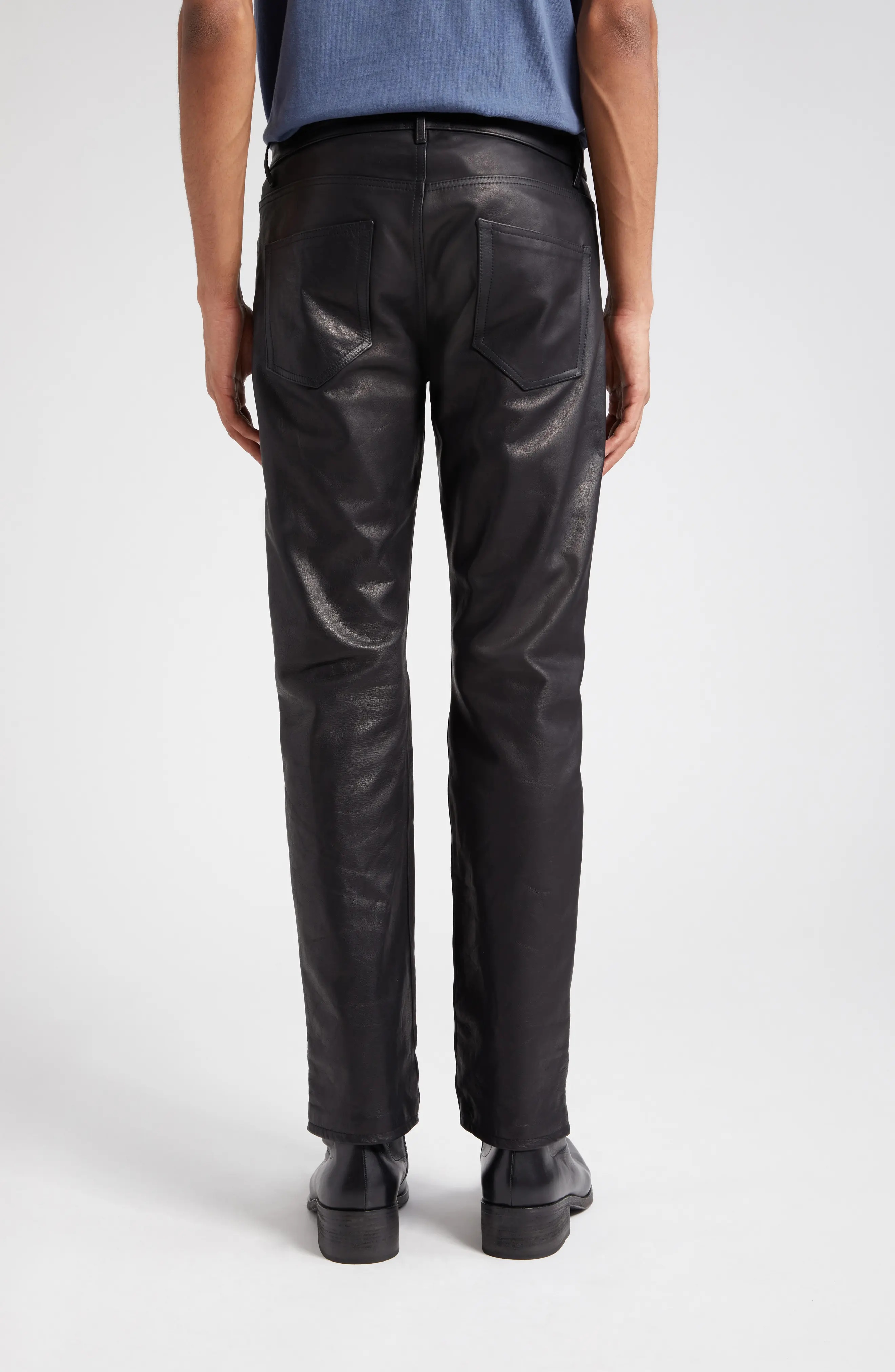 The Daze Straight Leg Leather Pants - 3