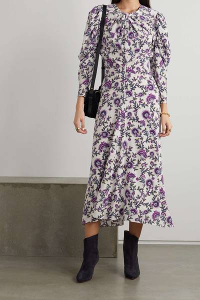 Isabel Marant Baga floral-print silk-blend midi dress outlook