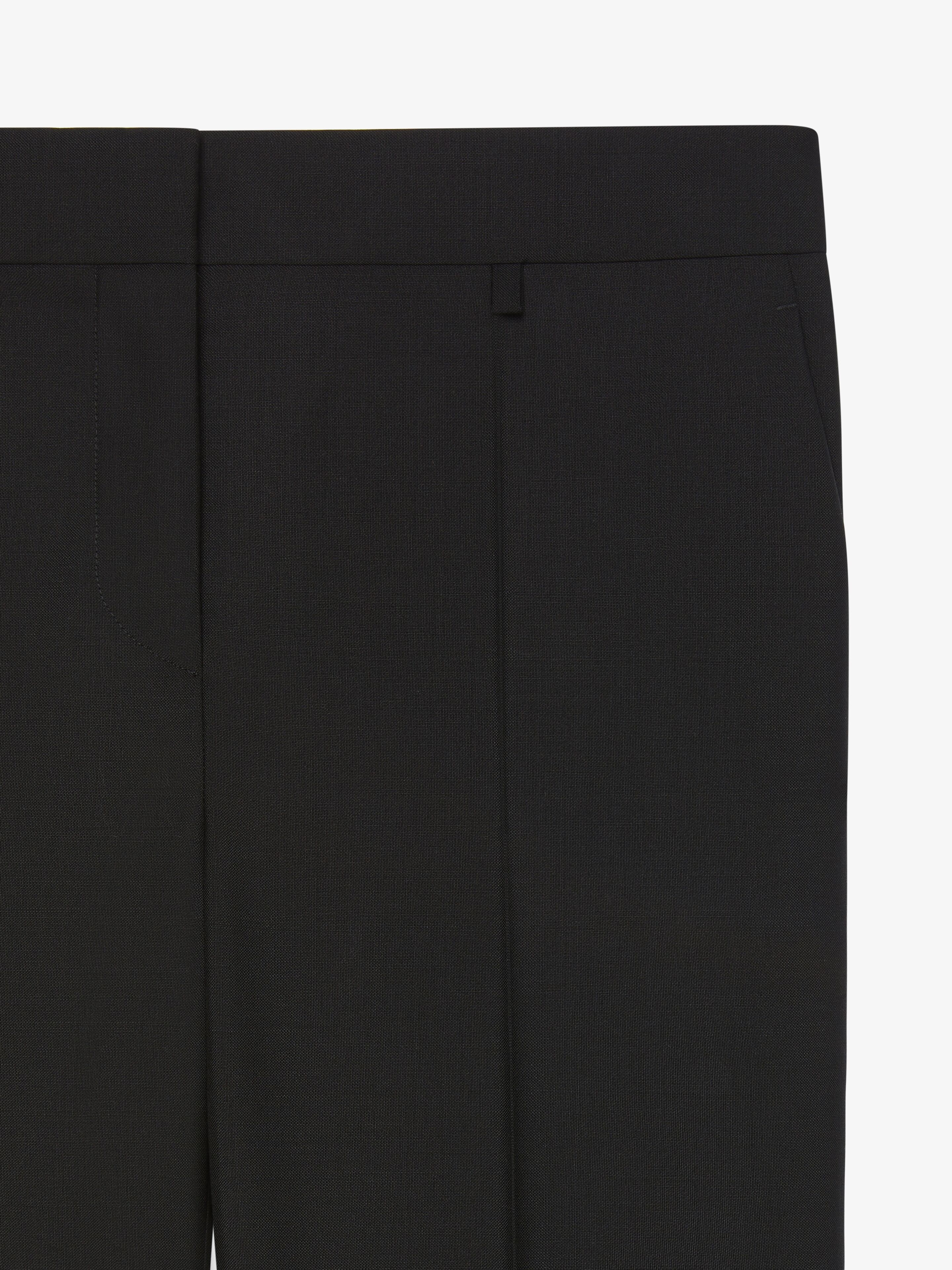 SLIM FIT TAILORED PANTS IN WOOL AND MOHAIR - 5