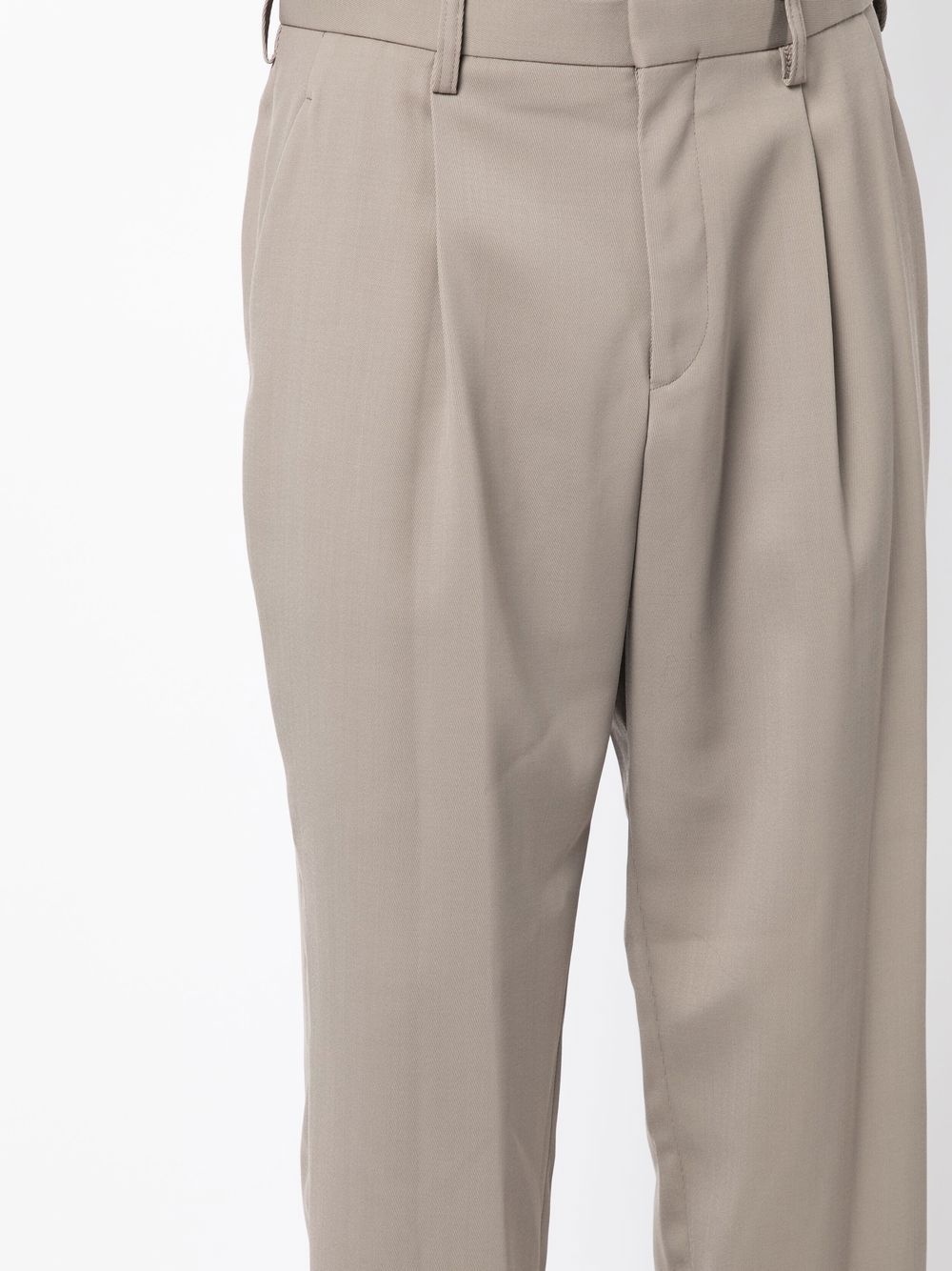 cropped tapered-leg trousers - 5