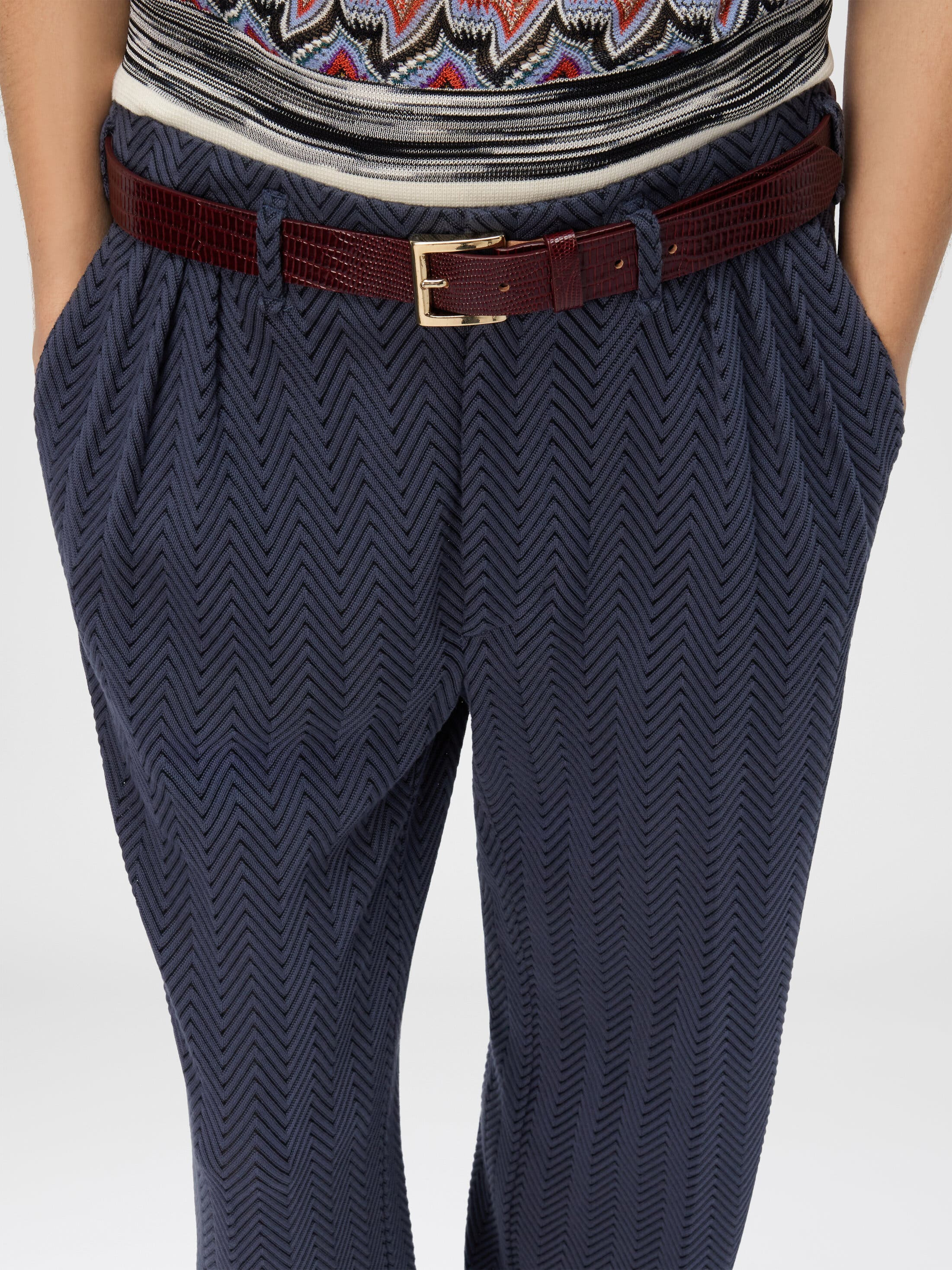 Missoni Tailored Pants With Zigzag Pattern in Blue at Nordstrom - 4