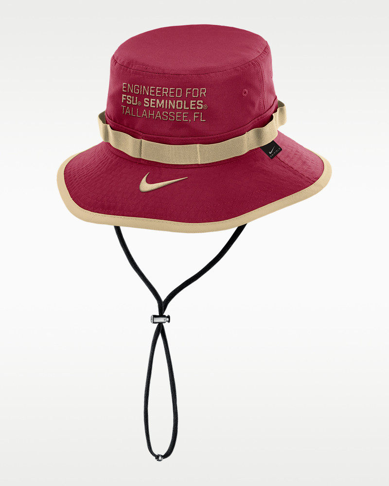 Nike Florida State Sideline Apex Gameday Boonie Men's Nike Dri-FIT College Bucket Hat outlook