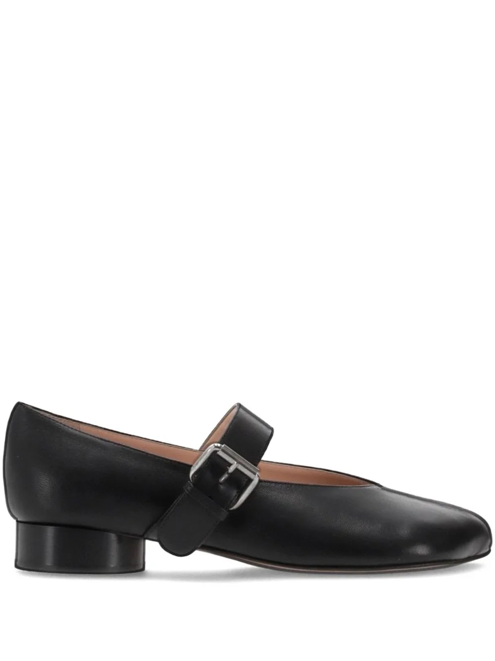 Obliqua buckle-strap flat pumps - 1
