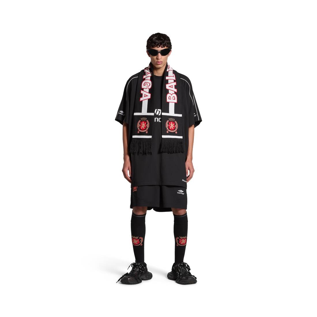 Paris Soccer Scarf in Black/white - 3