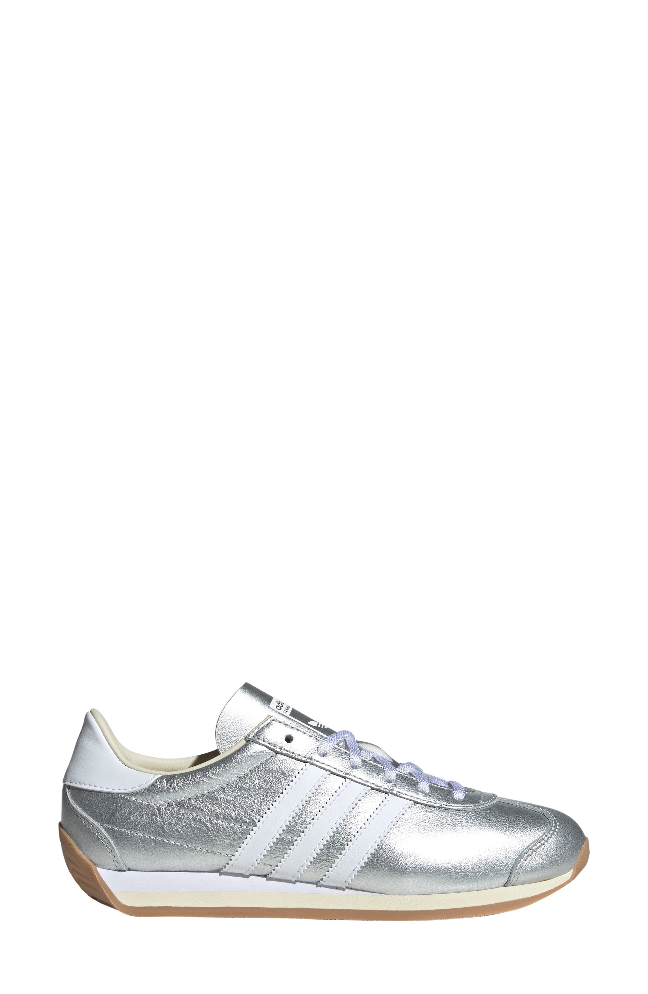 adidas Country Low Top Sneaker in Silver Met./White/Cream at Nordstrom - 3