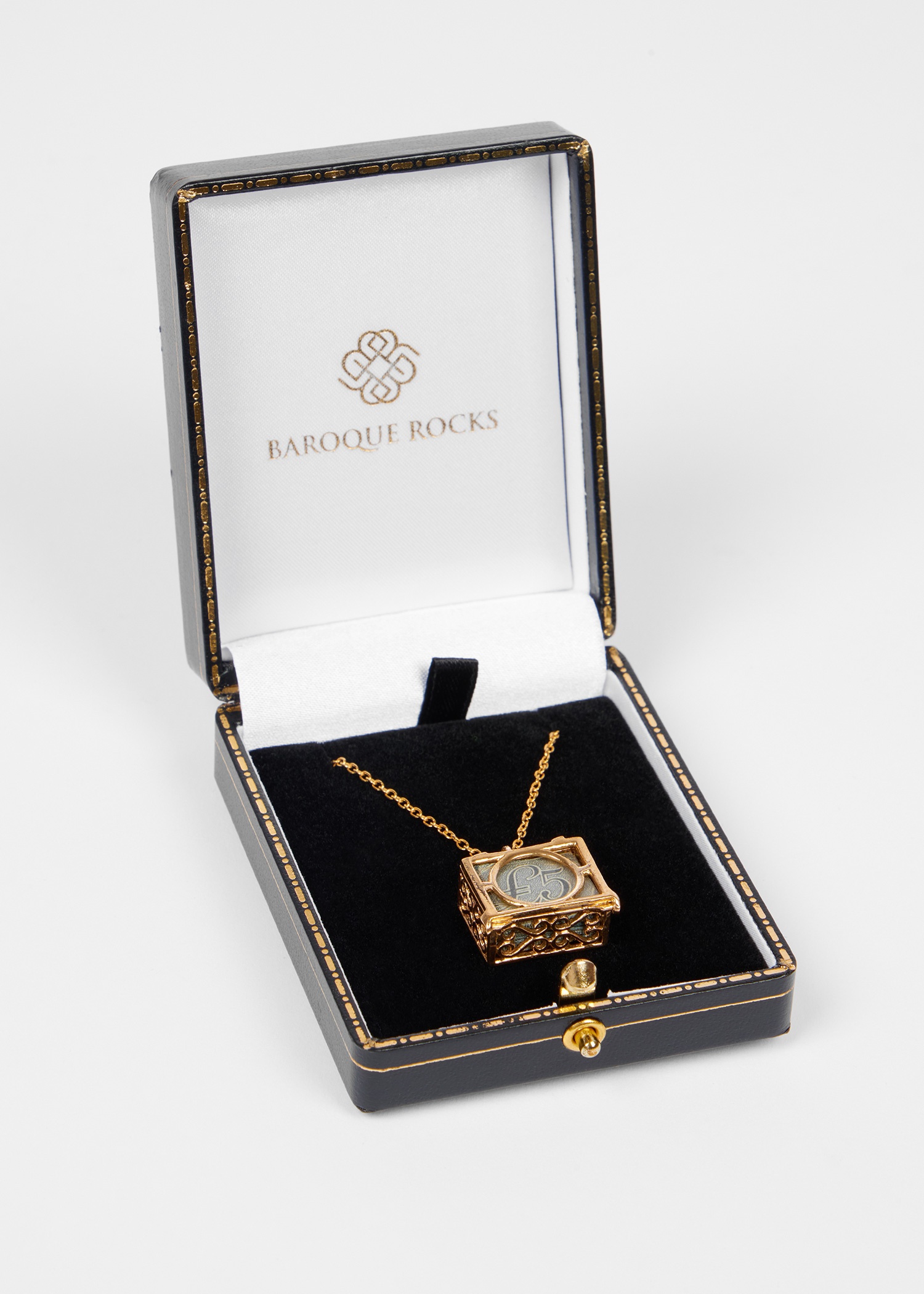 'Articulated Mad Money Five Pound Note' Gold Necklace by Baroque Rocks - 4