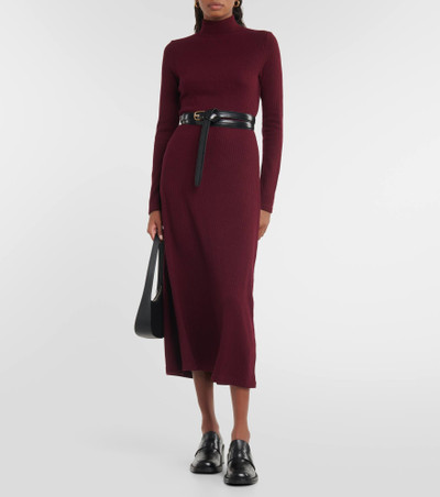 Vince Ribbed-knit midi dress outlook