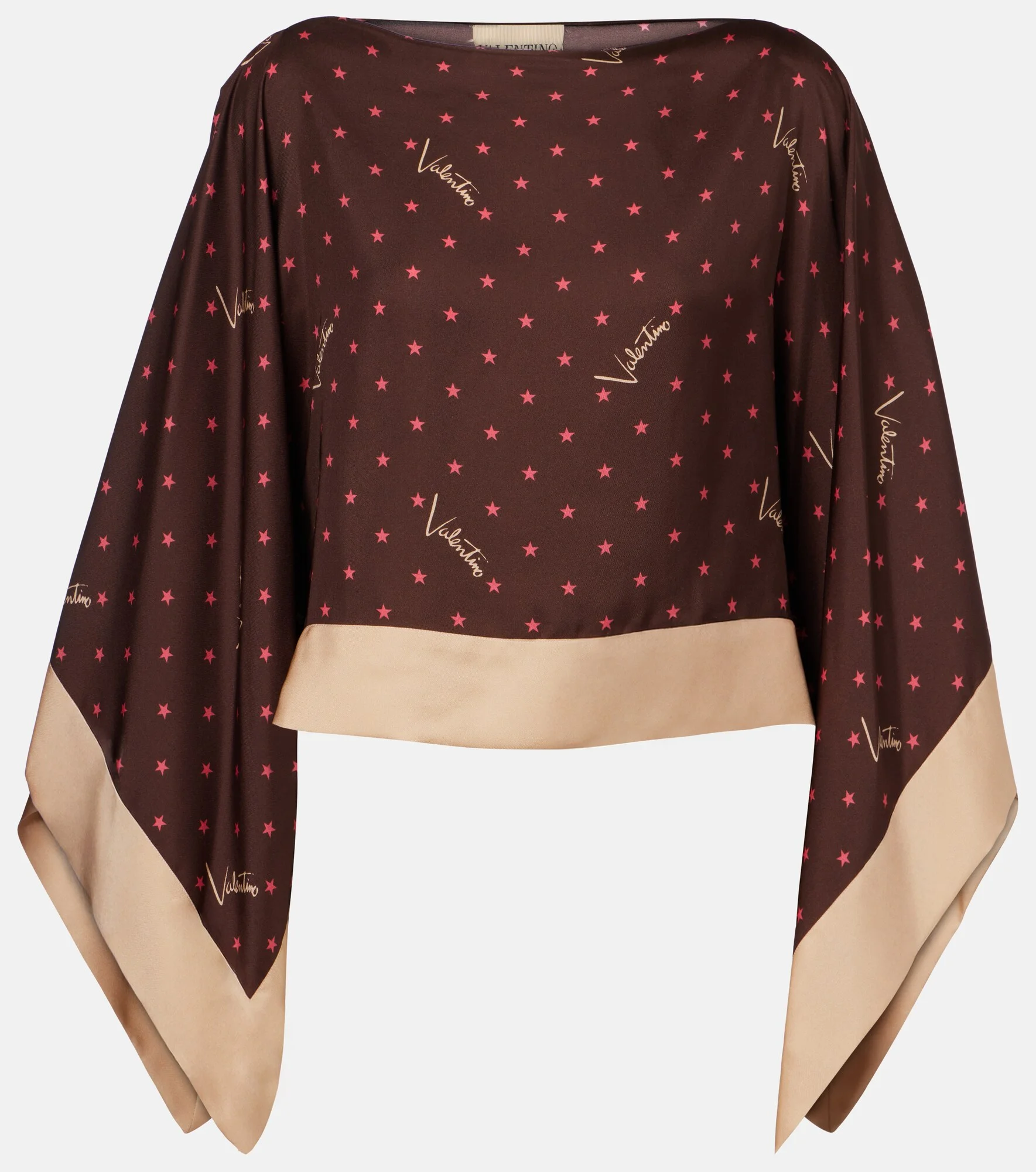 Printed silk twill top - 1