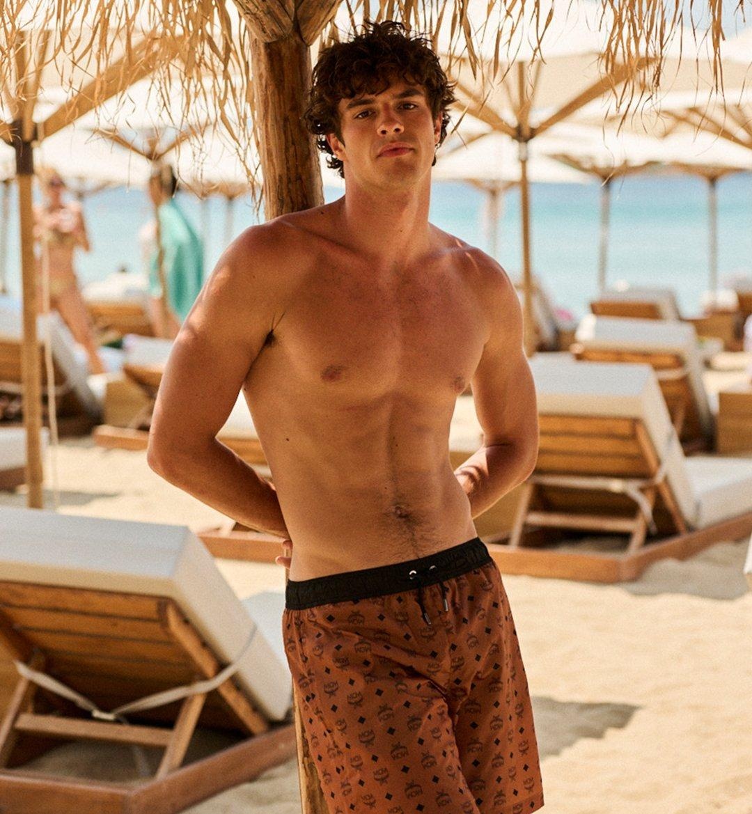 Monogram Print Swim Trunks - 6
