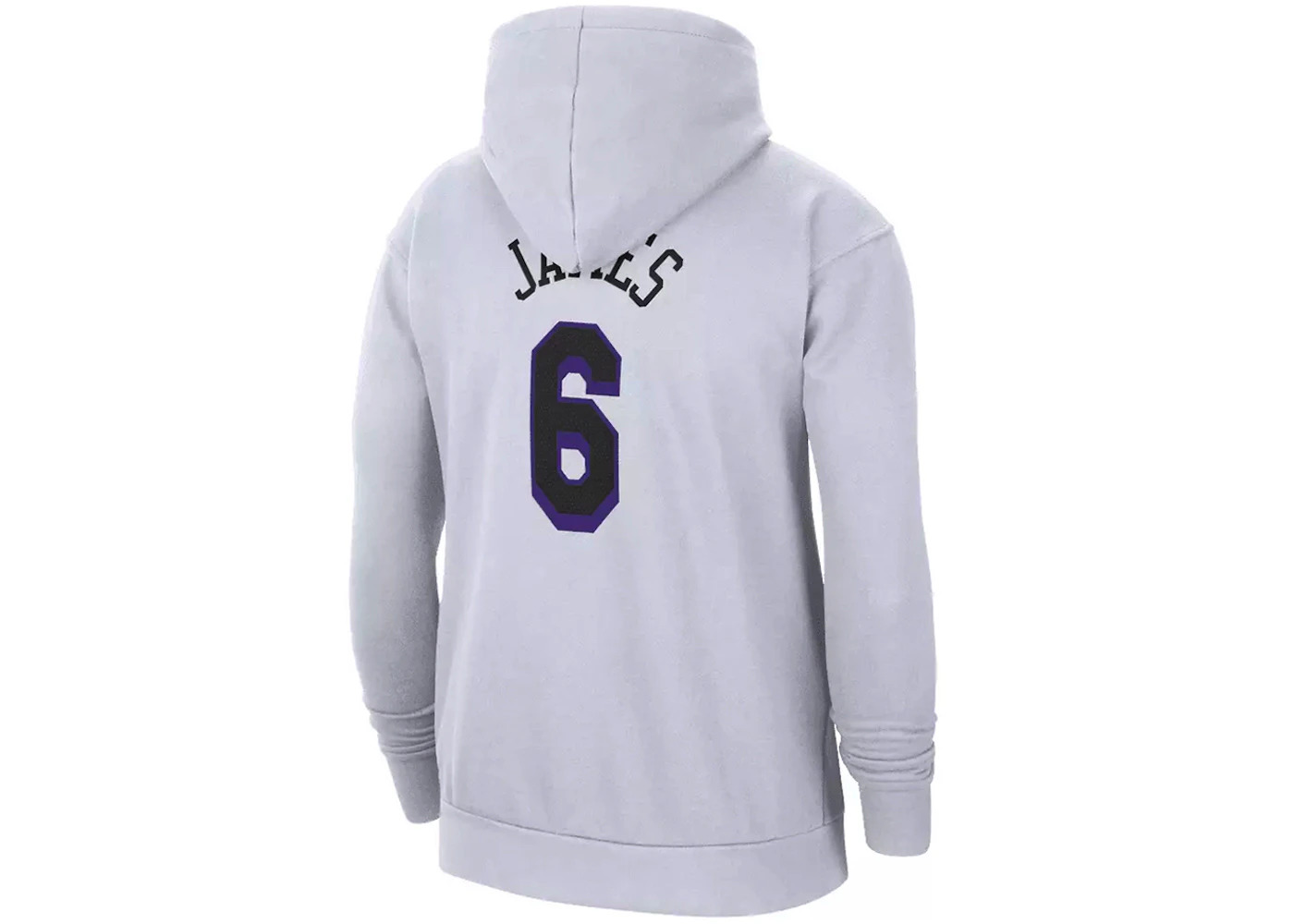 Nike NBA Los Angeles Lakers LeBron James City Edition Loose Fit Hoodie White - 2