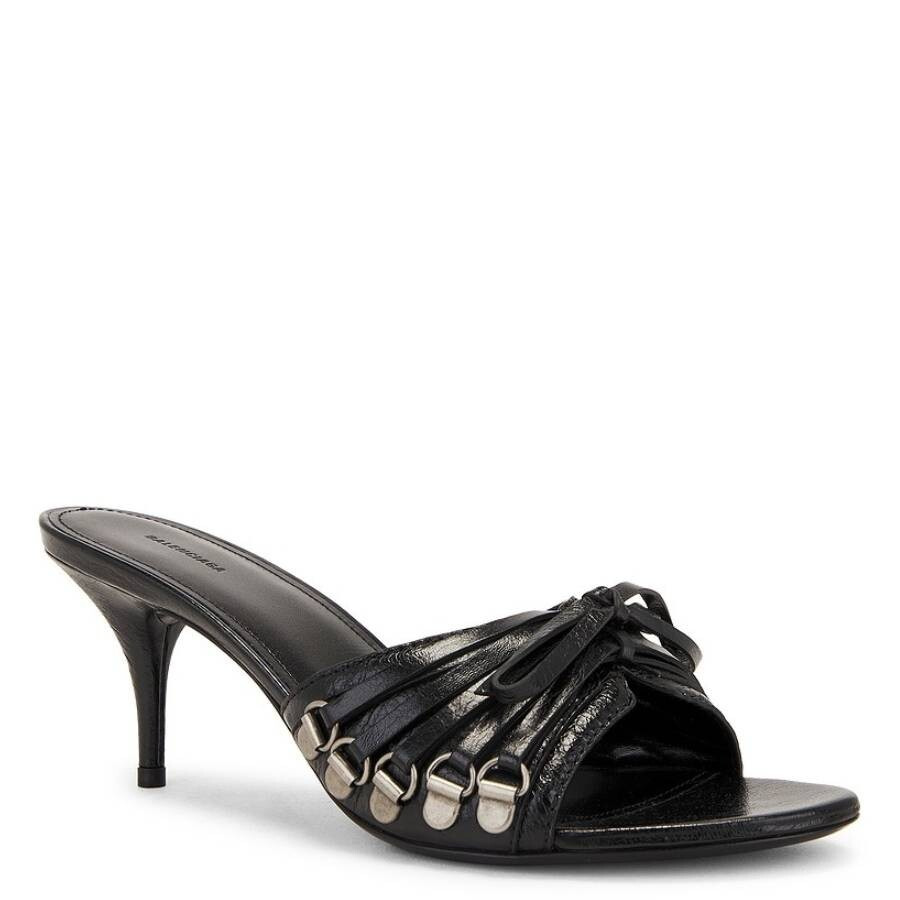 Balenciaga Cagole 70 Leather Mule Sandals - 2