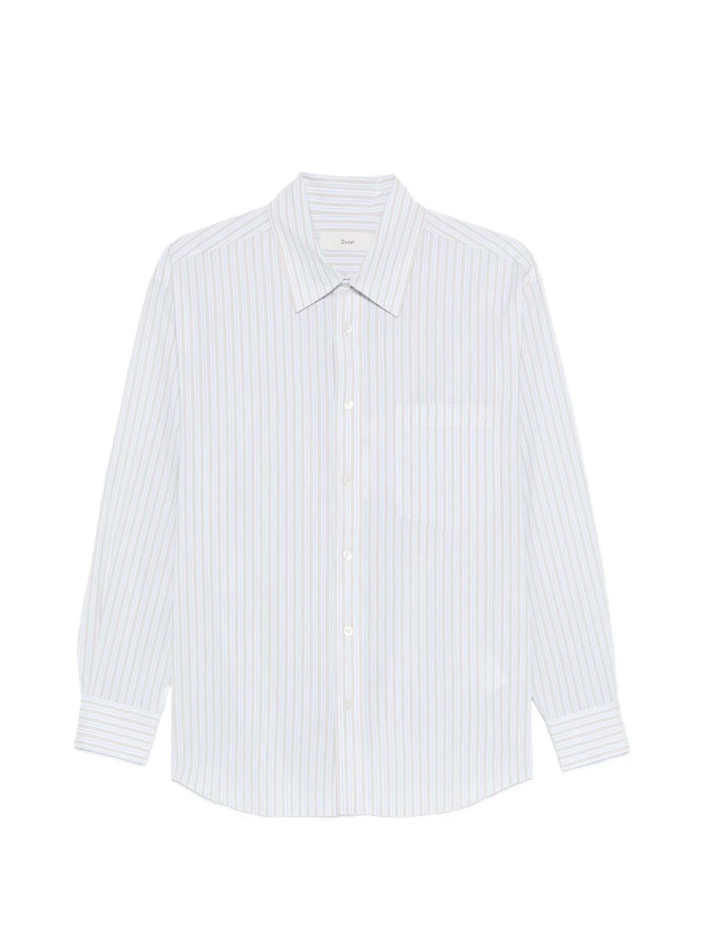 striped-pattern chest-pocket shirt - 1