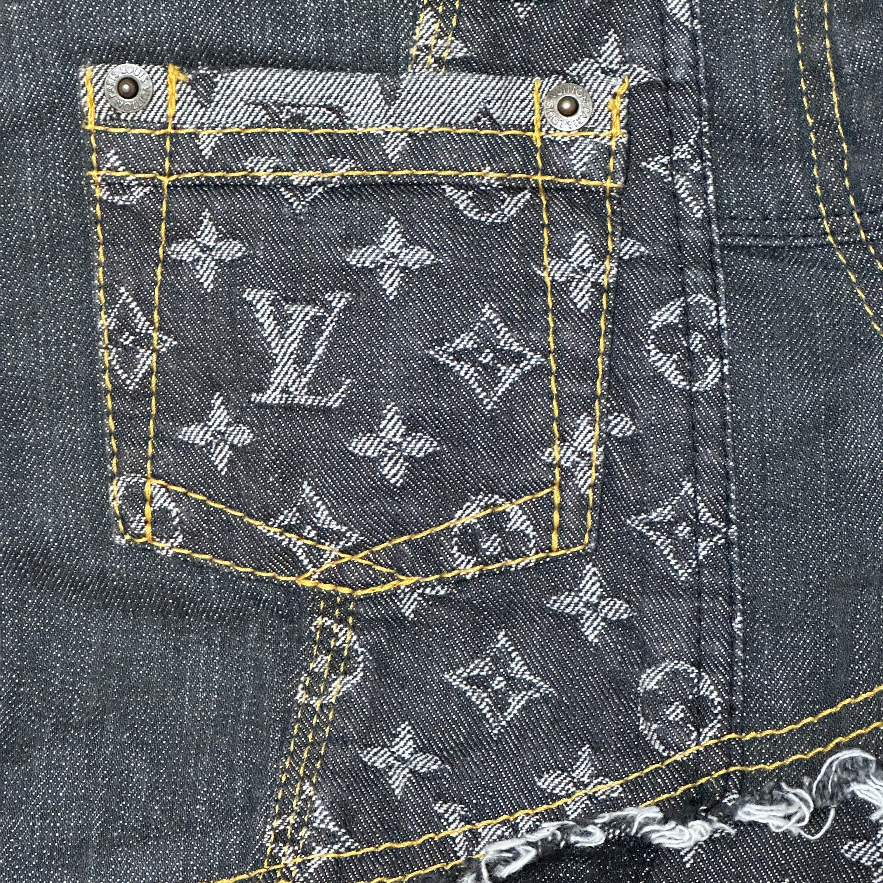 LOUIS VUITTON Spring Summer 2007 Monogram Patchwork Denim Jeans - 4