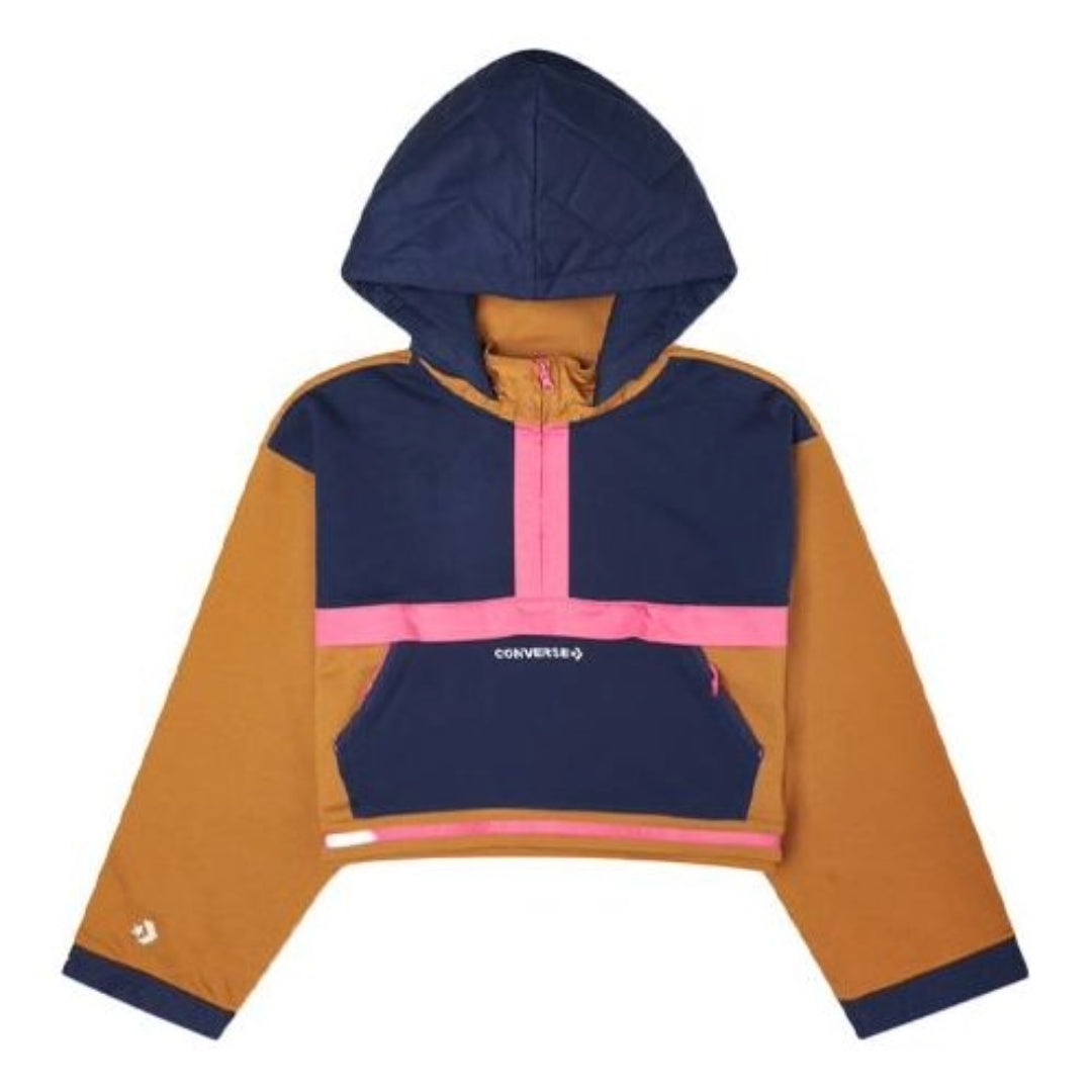 (WMNS) Converse Convertible Hoodie Dress 'Navy Tan' 10021659-A02 - 3