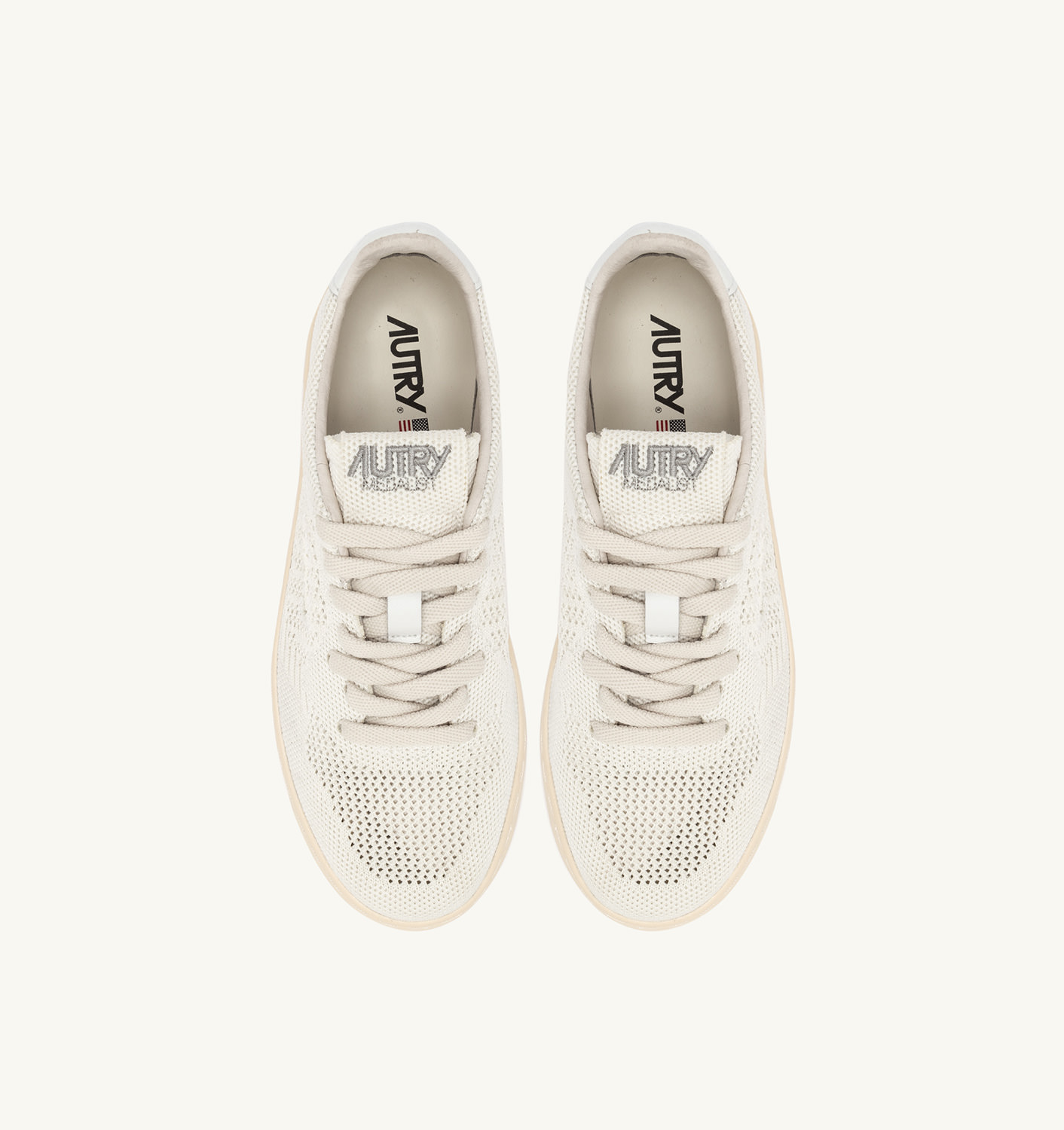 MEDALIST EASEKNIT LOW SNEAKERS IN IVORY WHITE FABRIC - 5