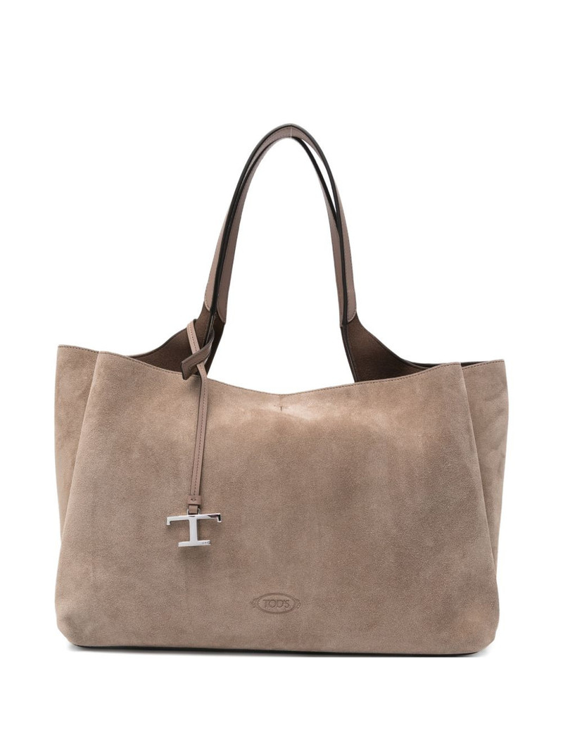 T logo charm tote bag 1